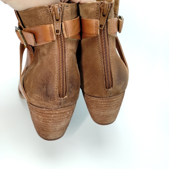 Korks Leather Joelle Boots Brown Western Boho Ankle Bootie Back Zipper Size 10 - Picture 15 of 15